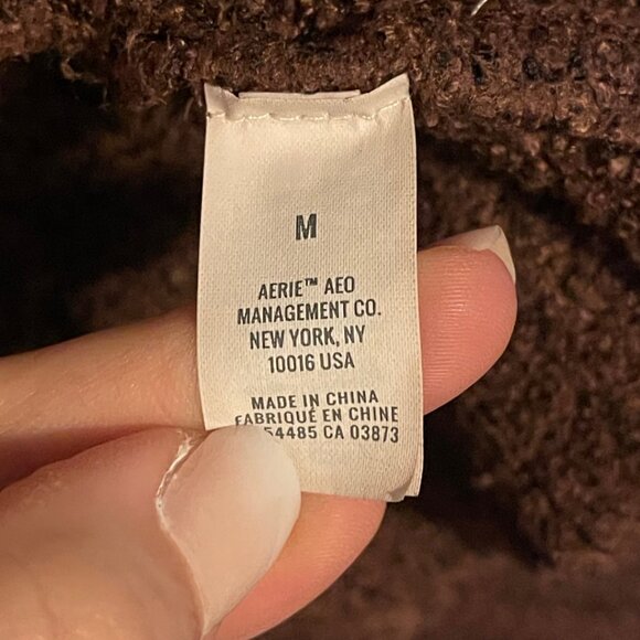 Aerie Oversized Maroon/Burgandy Open-Front Cardigan Sweater - Size M - Picture 4 of 5